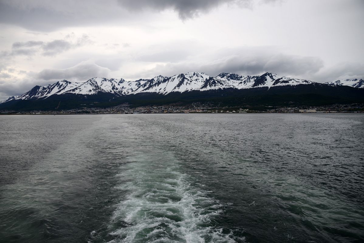 03A Final View of Ushuaia As The Quark Expeditions Cruise Ship Sails The Beagle Channel Toward The Drake Passage To Antarctica